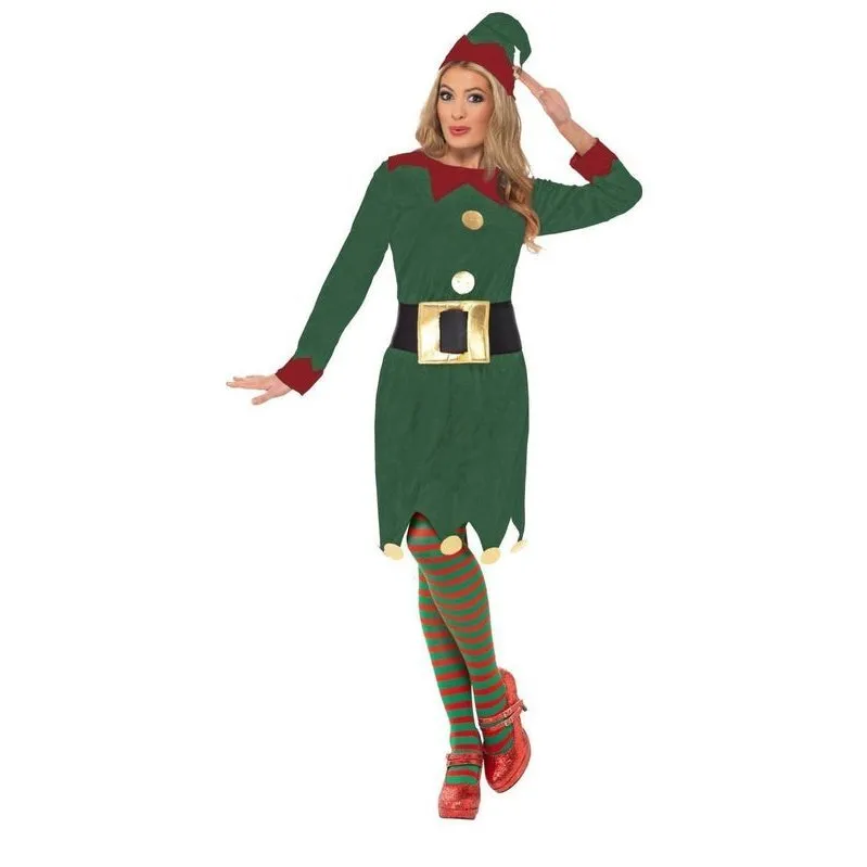 Elf Costume, with Dress, Hat & Belt