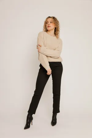 Evelyna Black Cigarette Trousers