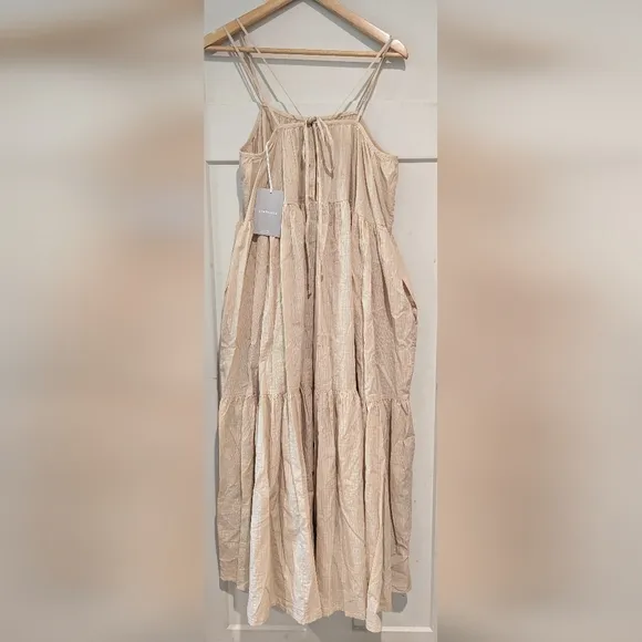 Everlane tiered cotton adjustable dress women's small NWT