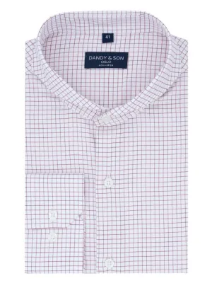 Extreme Cutaway Non-Iron Red Light Grid Shirt