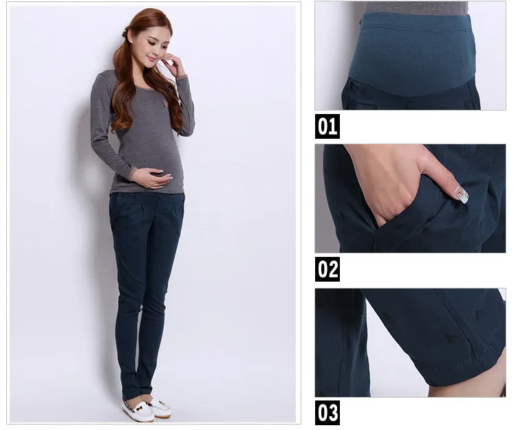 Fashion Maternity Clothing Long Trousers for Pregnant Women