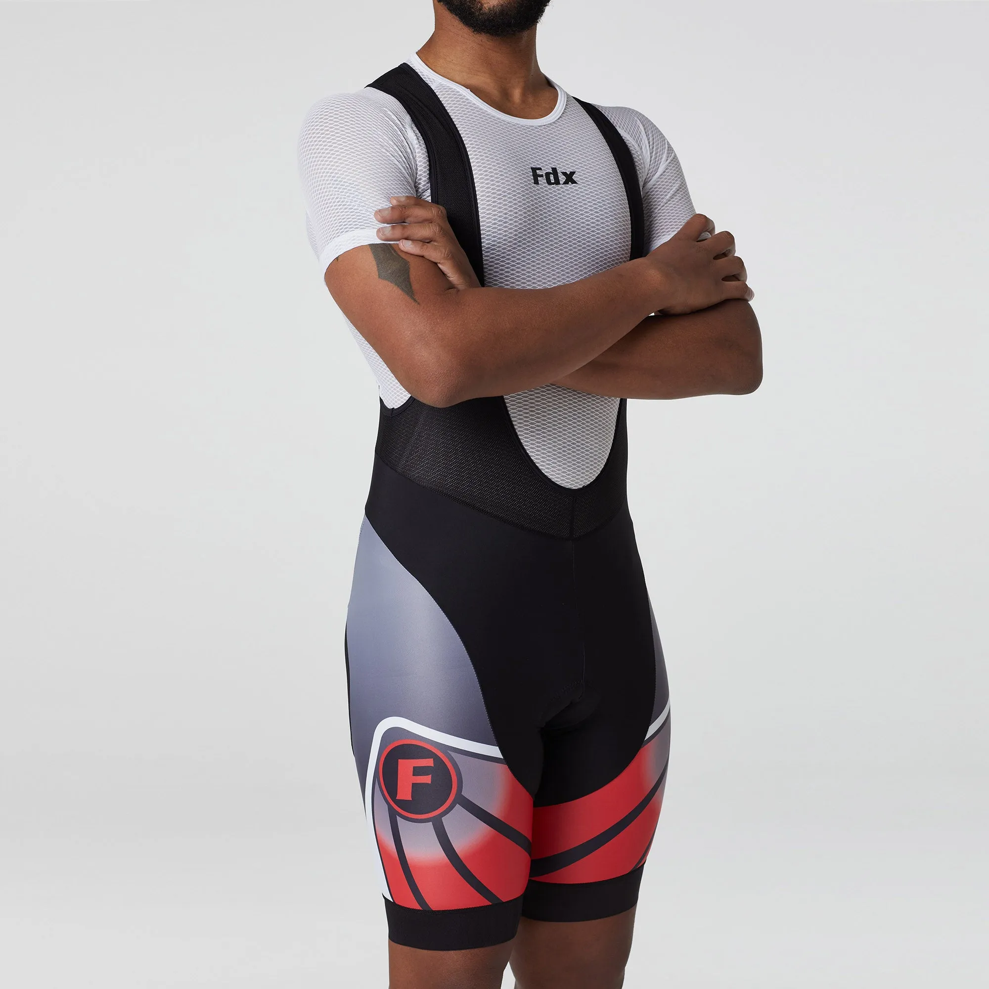 Fdx Men's & Boy's Set Signature Red Short Sleeve Summer Cycling Jersey & Bib Shorts