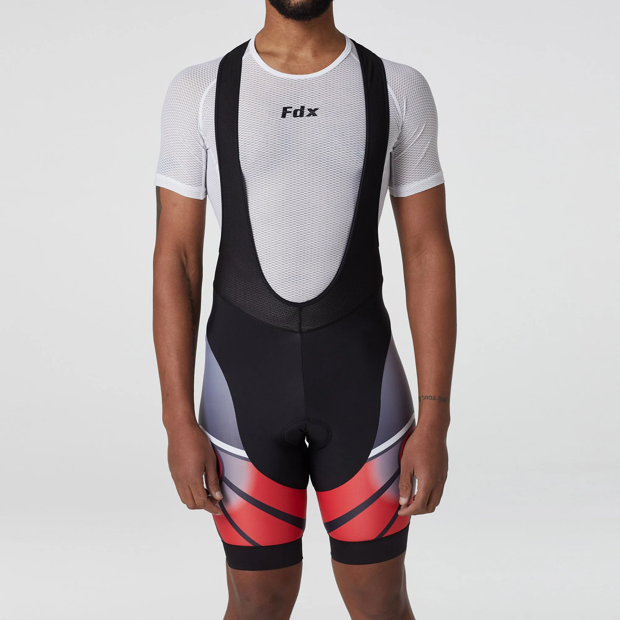 Fdx Men's & Boy's Set Signature Red Short Sleeve Summer Cycling Jersey & Bib Shorts