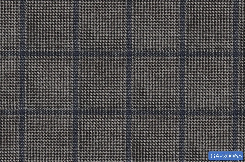 Fossil Grey with Blue Check Suit