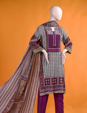 FR-5B - Motifs  |  Linen Embroidered & Printed Unstitched Dress