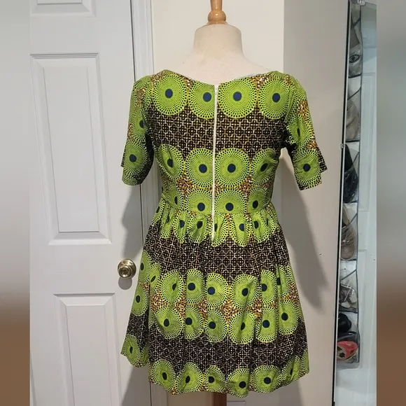 Fun and Flirty African Cotton Mini Dress