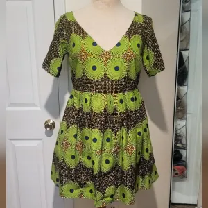 Fun and Flirty African Cotton Mini Dress