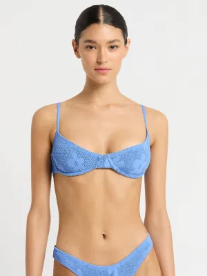 Gracie Balconette Top in Cornflower Floral