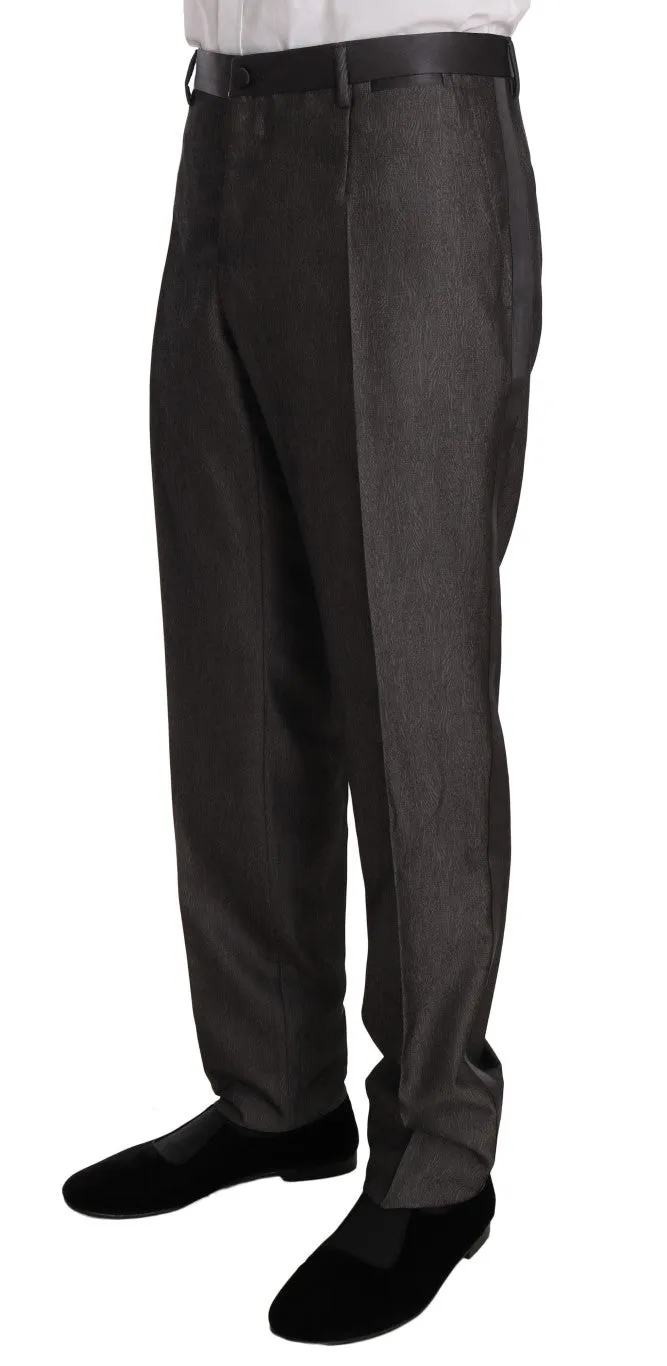 Gray Silk Wool MARTINI Slim Fit 3 Piece Suit