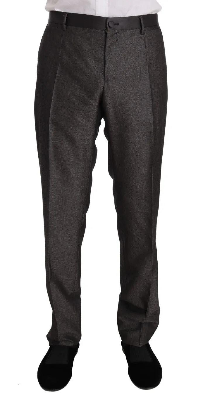 Gray Silk Wool MARTINI Slim Fit 3 Piece Suit