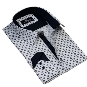 Greyish Mens Slim Fit Designer Dress Shirt - tailored Cotton Shirts for Work and Casual Wear