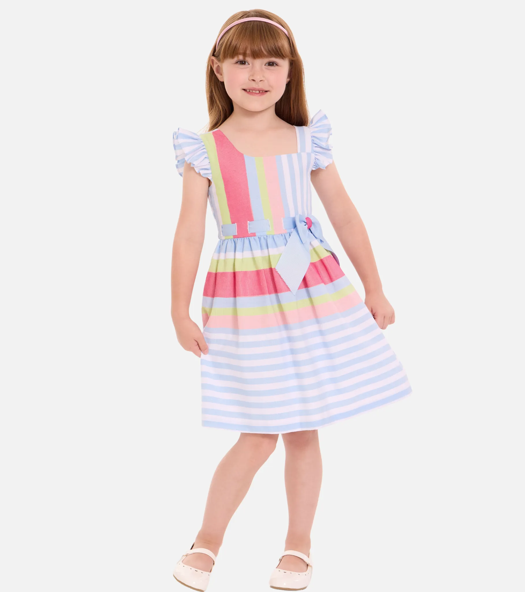 Hannah Linen Stripe Dress
