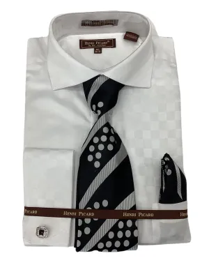Henri Picard Regular Fit Dress Shirt Combo - White