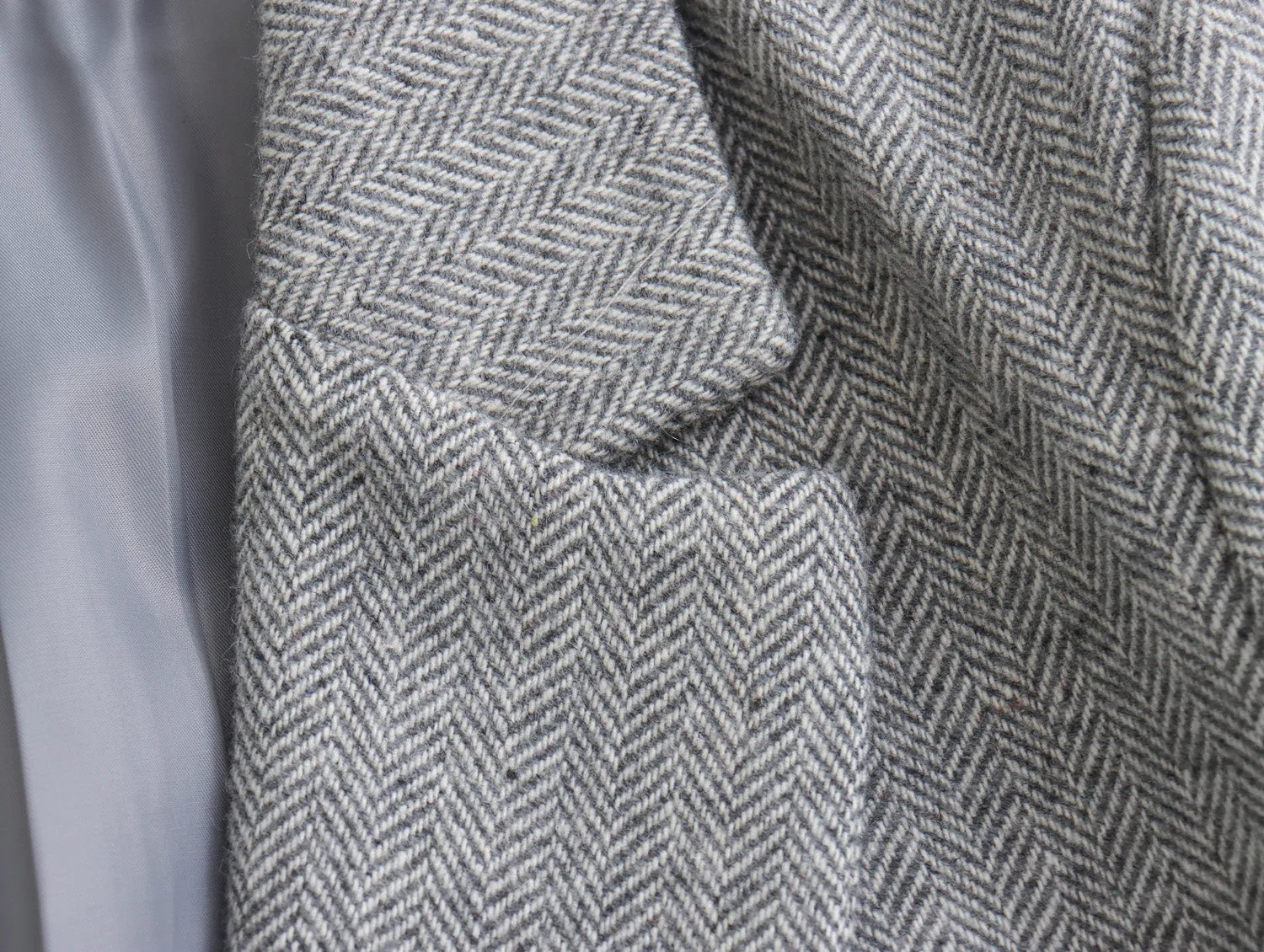 Herringbone Twill Straight Cut Blazer