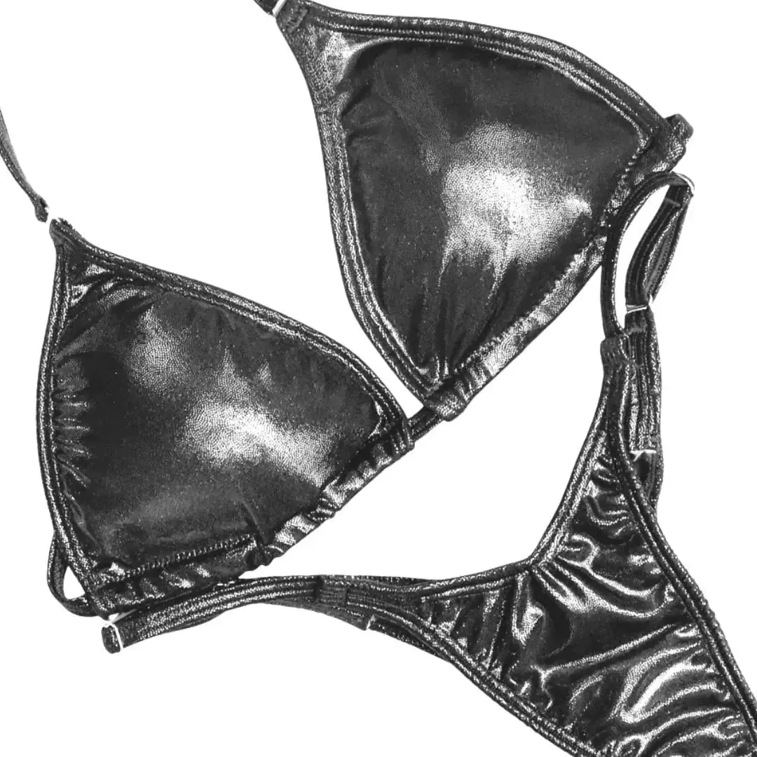 Hologram Silver Fit Model Competition Suit