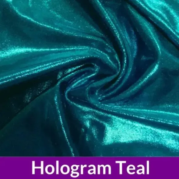 Hologram Teal Fit Model Competition Suit
