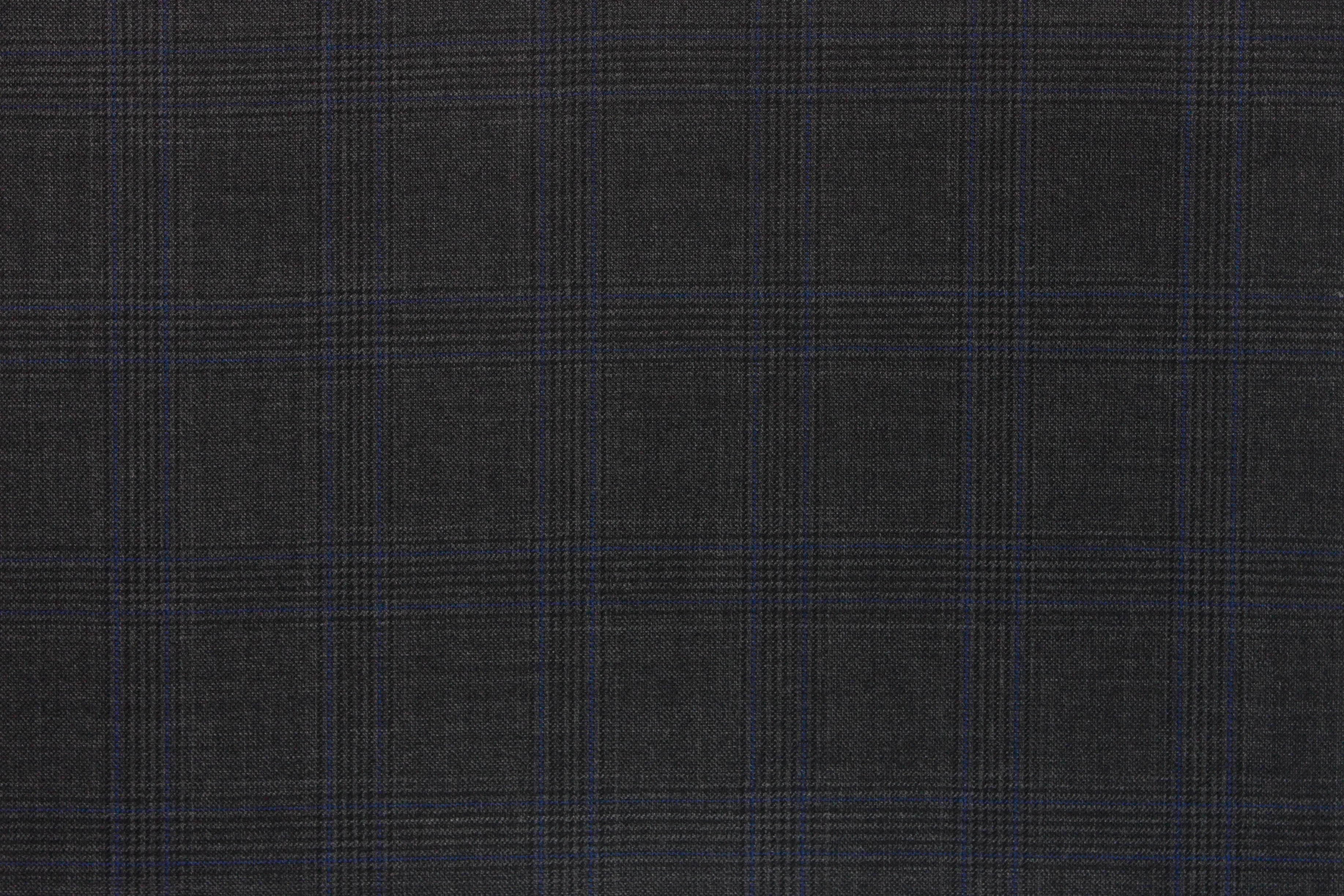Iron Grey With Blue And Prince of Wales Check Suit