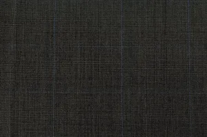 Iron Grey With Blue Prince of Wales Check Suit