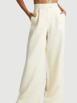 Ivanna Satin Trousers Cream