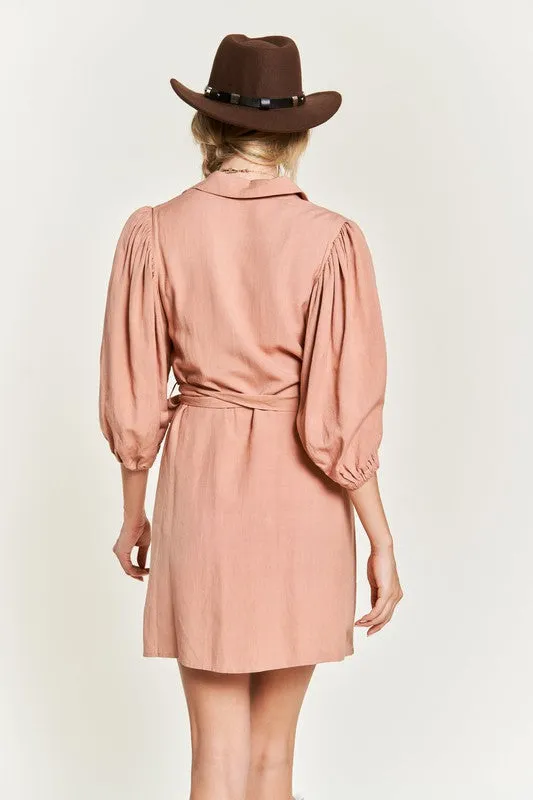 Jade By Jane Plus SOLID BUTTON DOWN DRESS