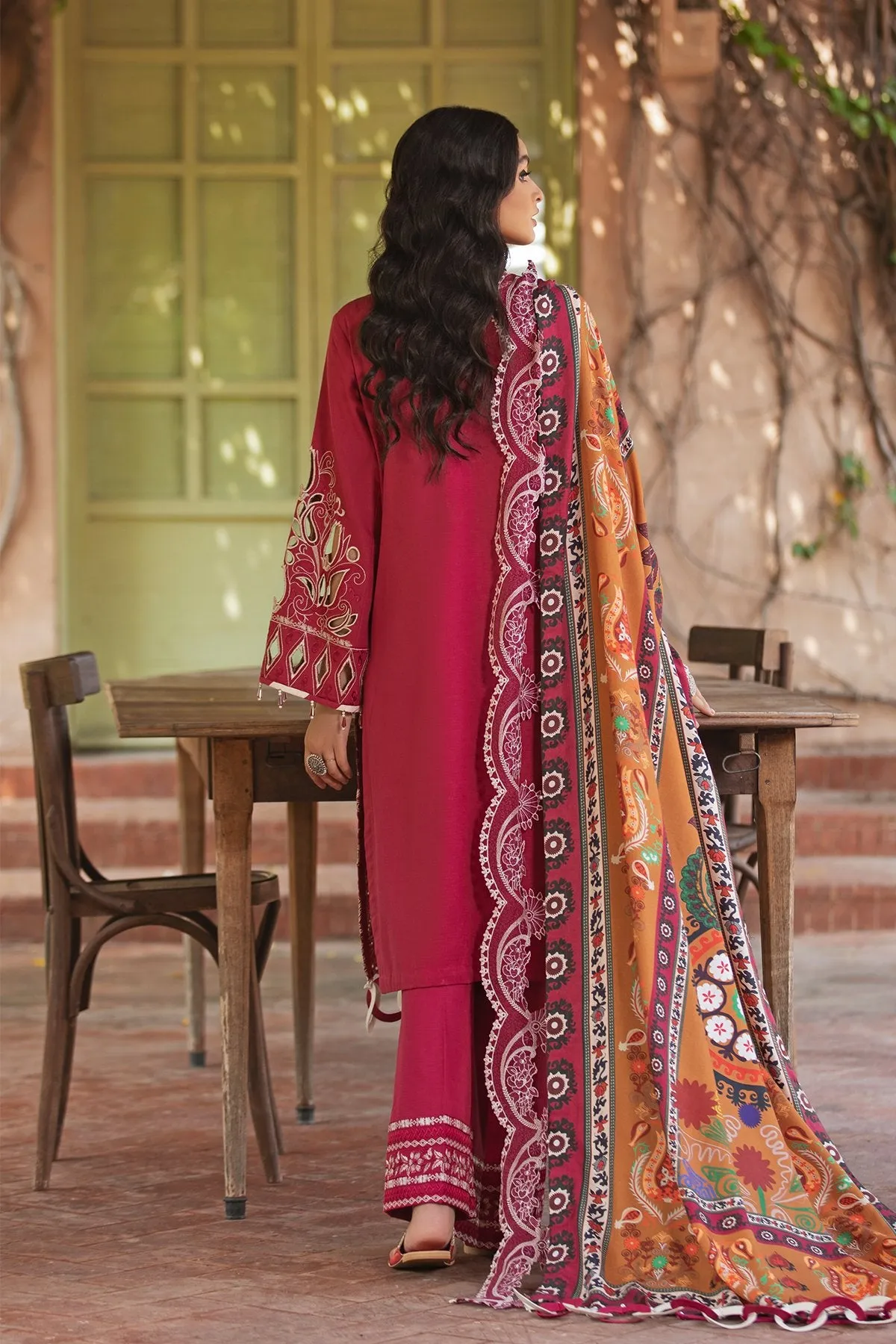 JANAH NW-34 | Nureh Maya Khaddar Fall / Winter Collection 2021 | Unstitched Embroidered Slub Khaddar Suits