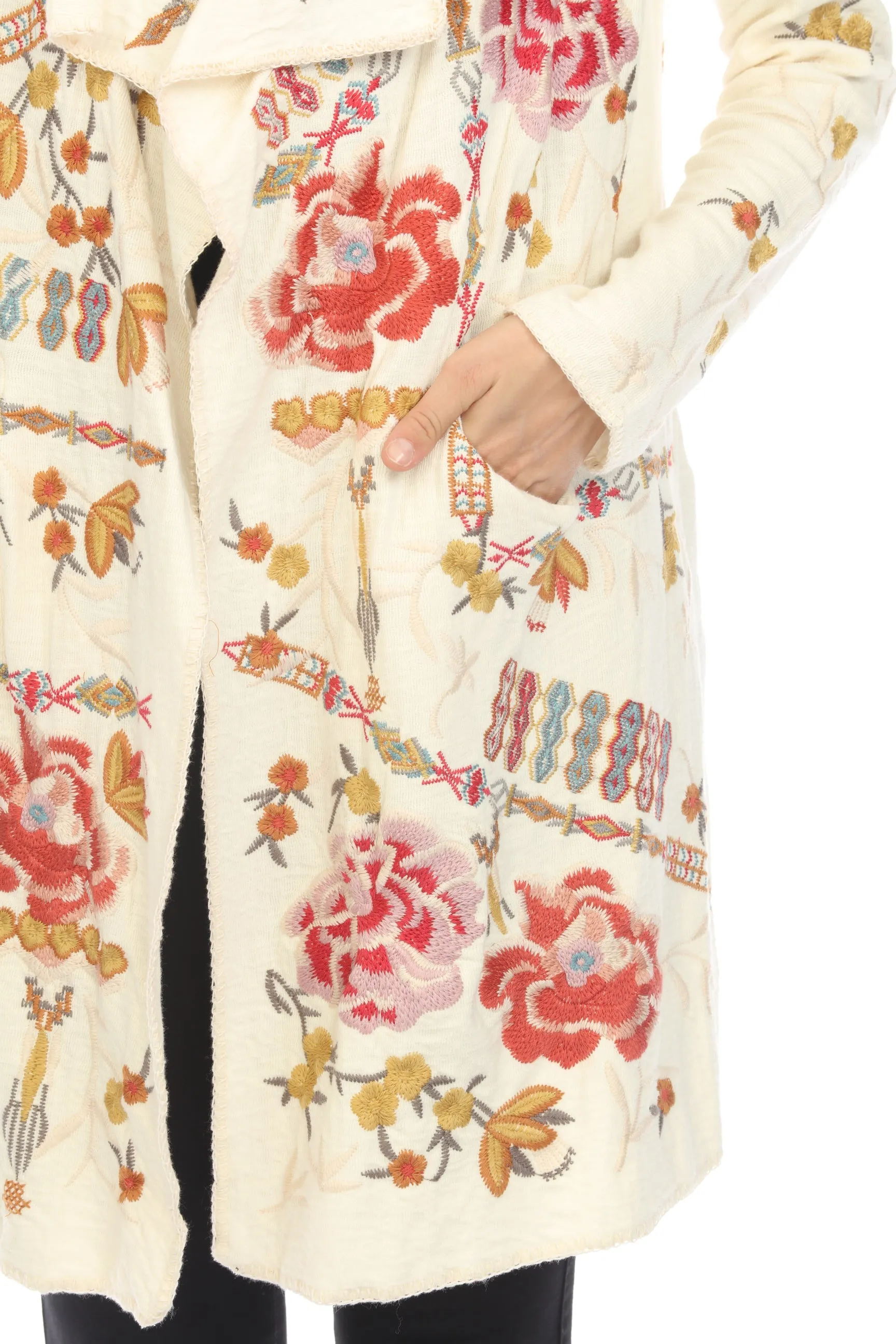 Johnny Was Biya Danny Embroidered Cardigan Boho Chic B55824