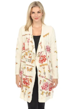 Johnny Was Biya Danny Embroidered Cardigan Boho Chic B55824