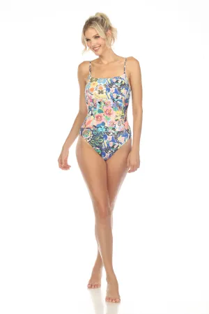 Johnny Was Layla Spaghetti Strap One Piece Swimsuit Plus Size CSW0223