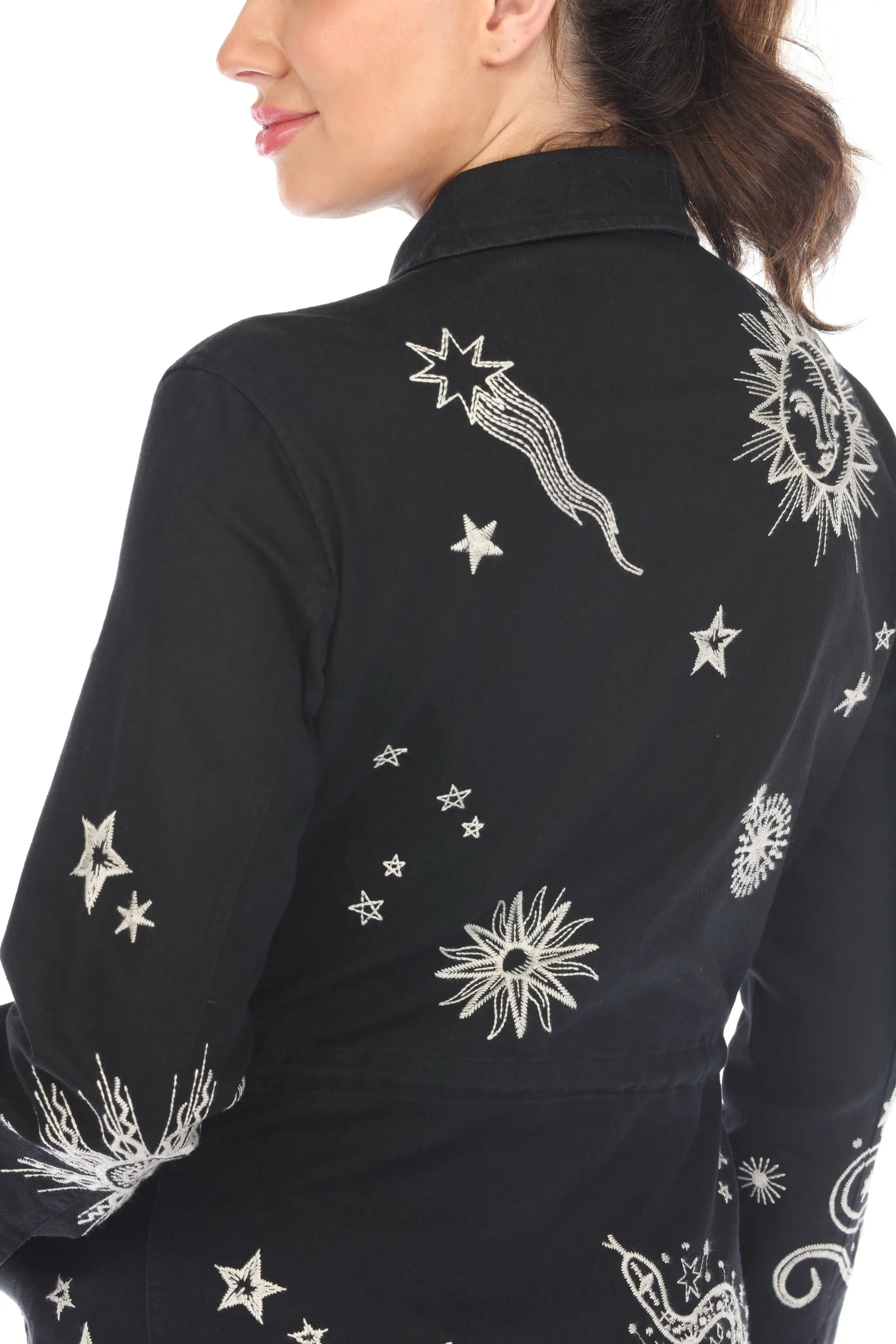 Johnny Was Workshop Andromeda Paris Drawstring Army Coat W44424 *