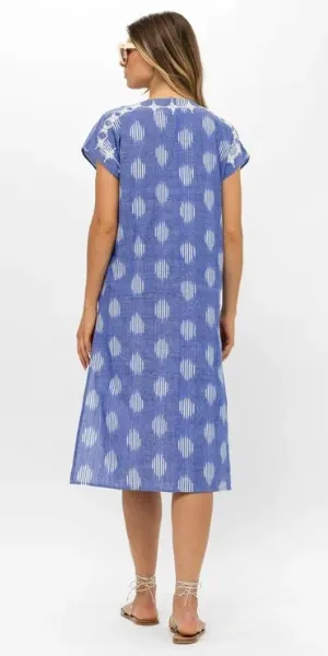 Kaftan Midi in Chatham Blue