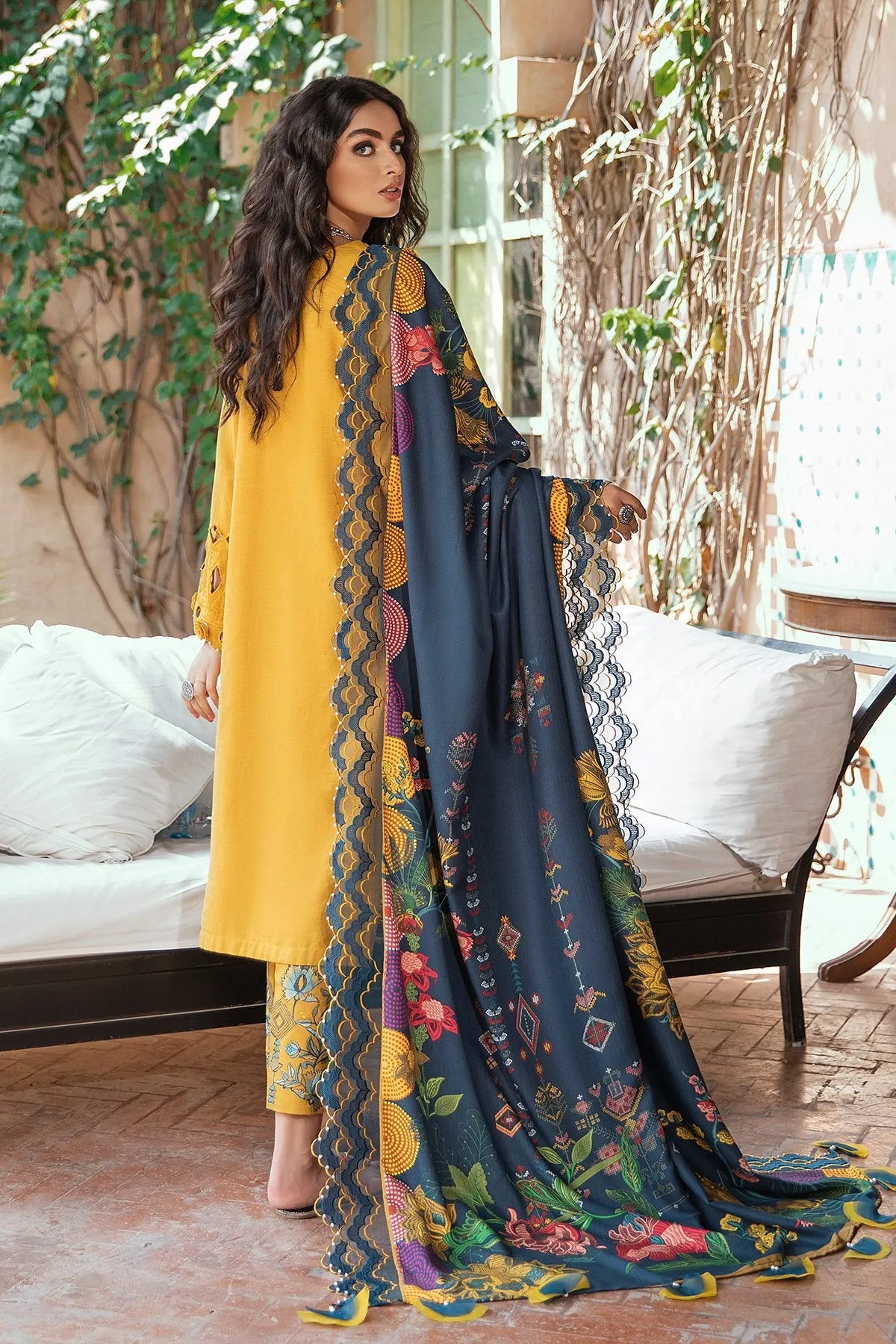 KAVEH NW-33 | Nureh Maya Khaddar Fall / Winter Collection 2021 | Unstitched Embroidered Slub Khaddar Suits