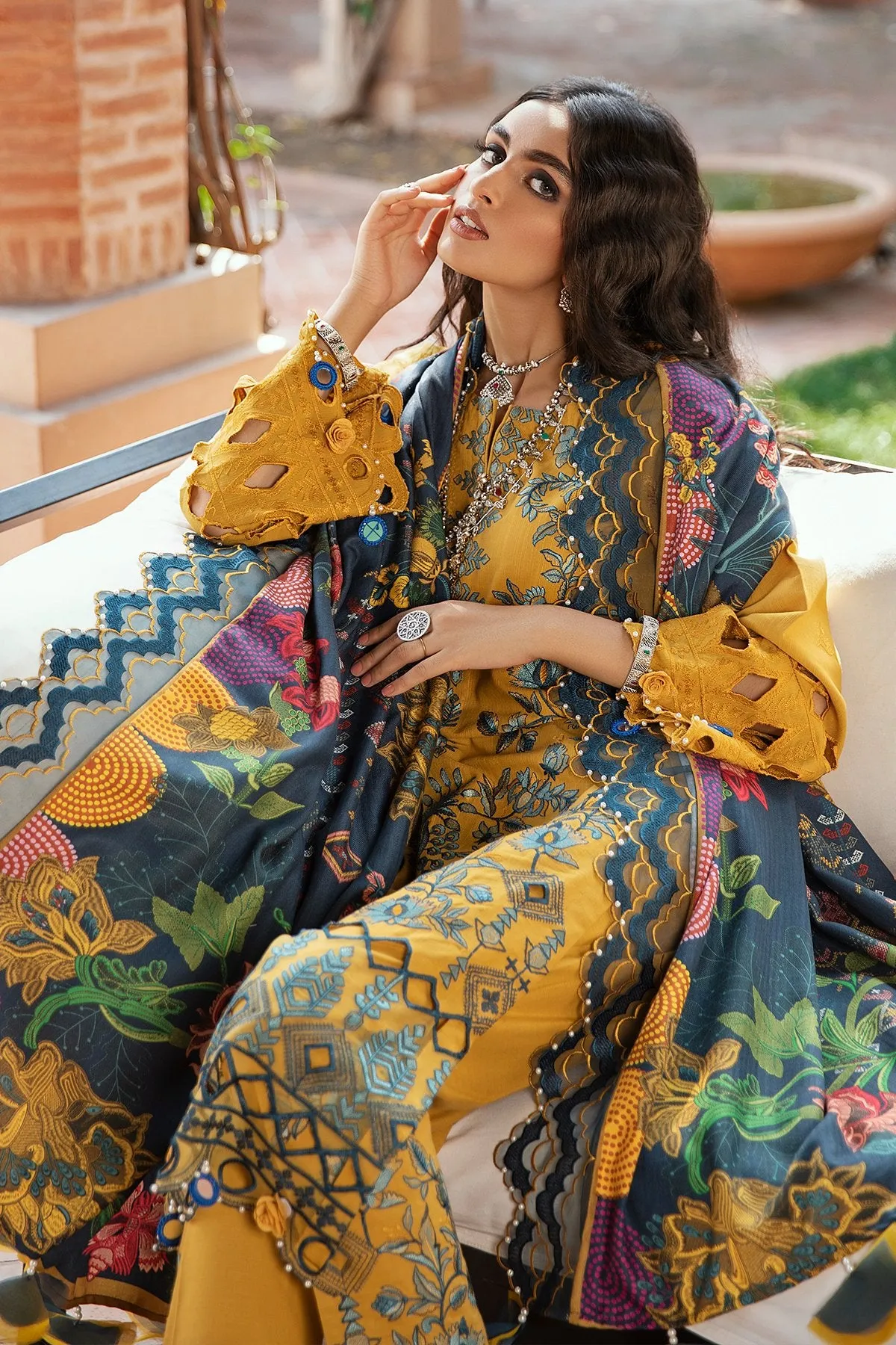 KAVEH NW-33 | Nureh Maya Khaddar Fall / Winter Collection 2021 | Unstitched Embroidered Slub Khaddar Suits
