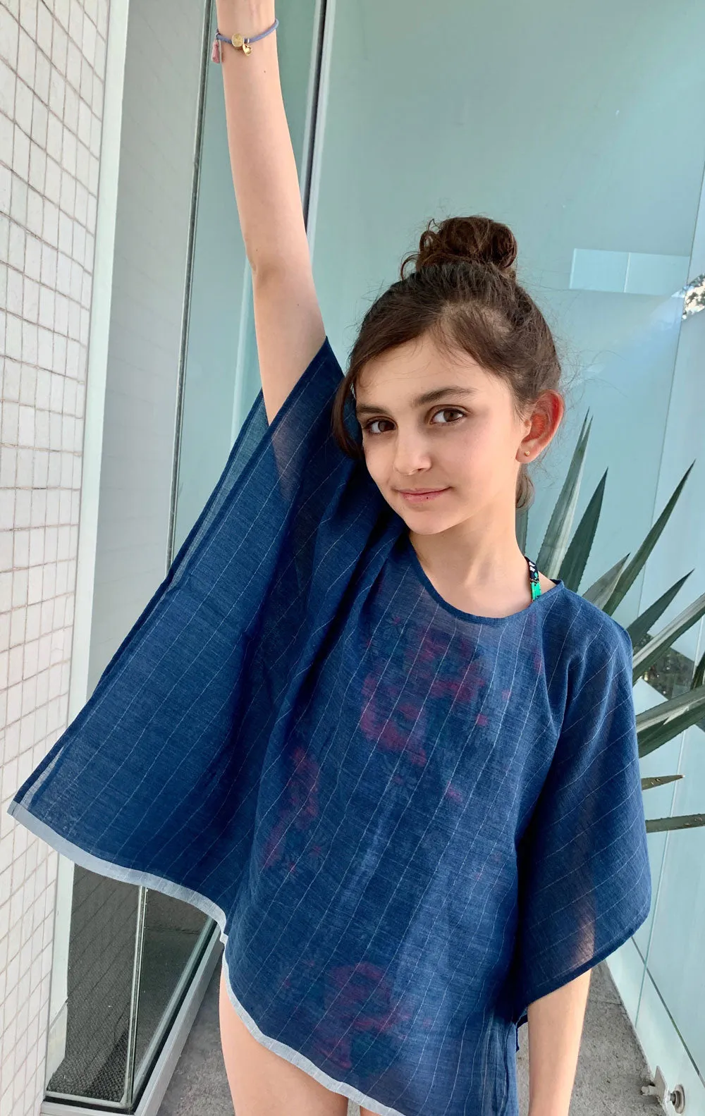 Kids indigo blue caftan