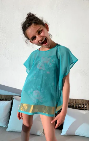 Kids turquoise caftan
