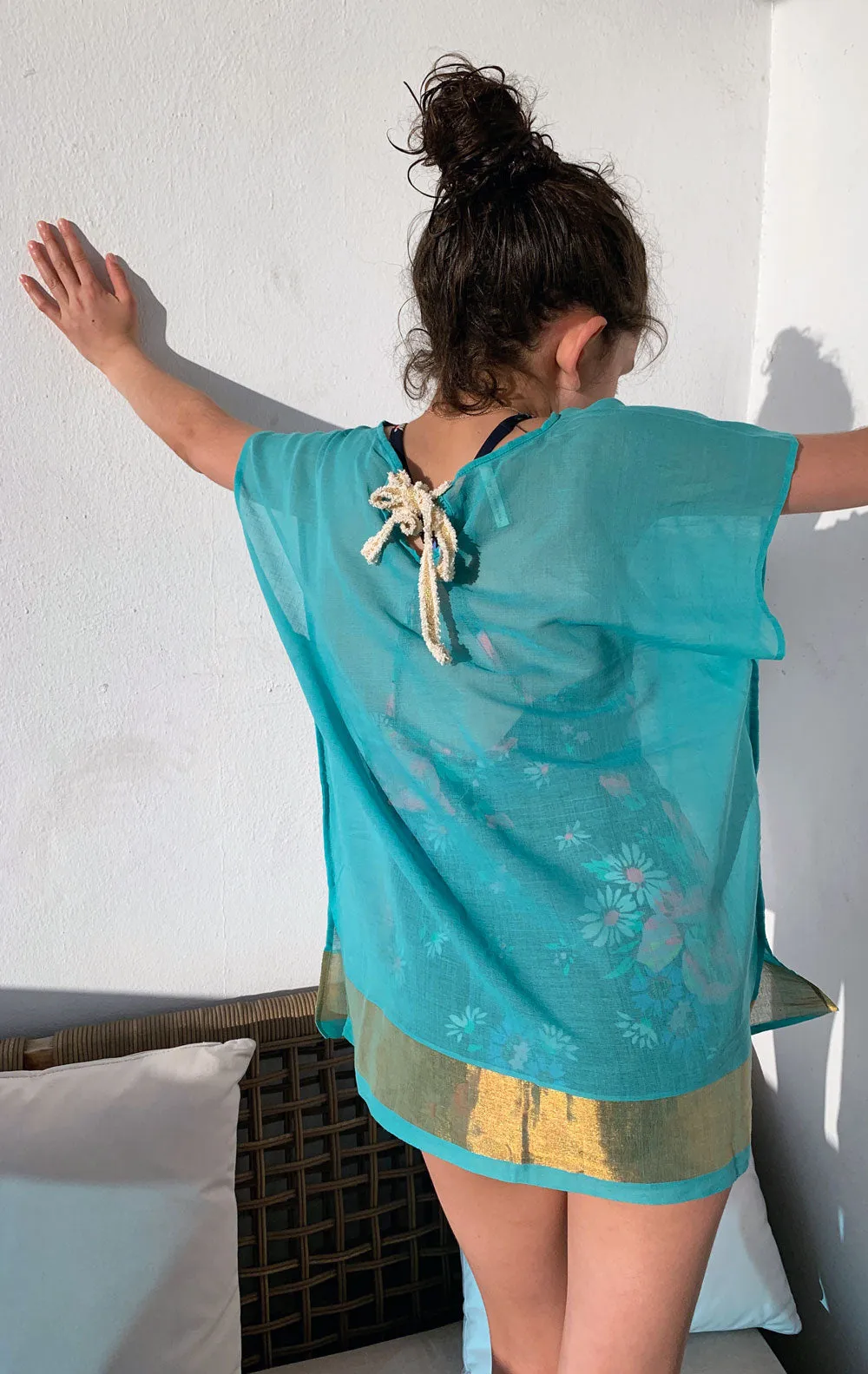Kids turquoise caftan