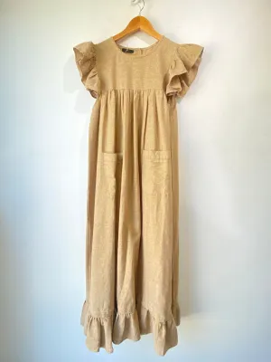 KKIBO Gold Linen Dress