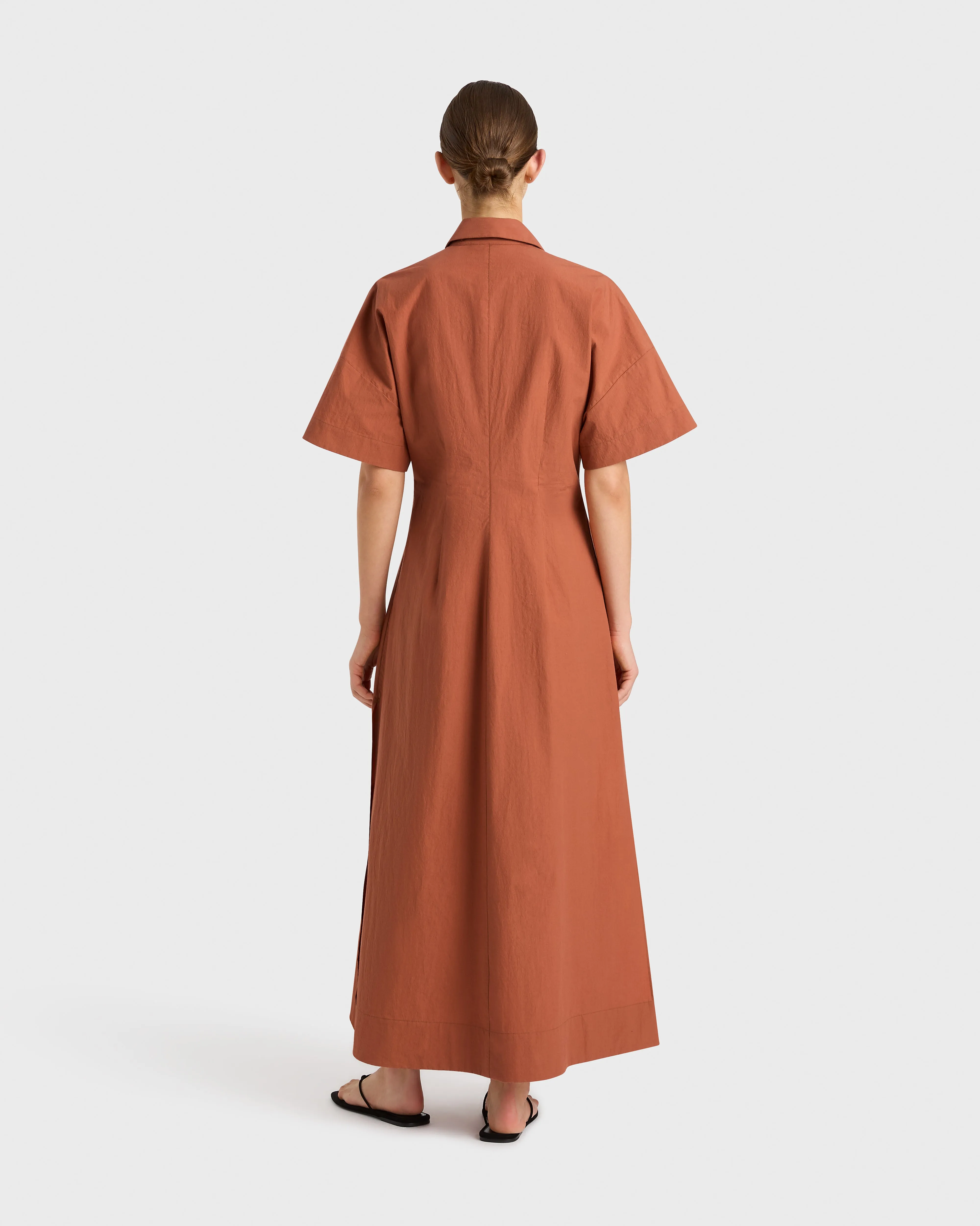 Kyoto Lace Front Shirtdress - Sienna