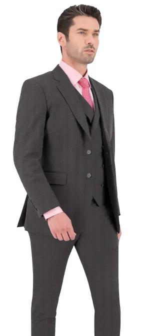 Light Grey Micro Pin Plain Suit