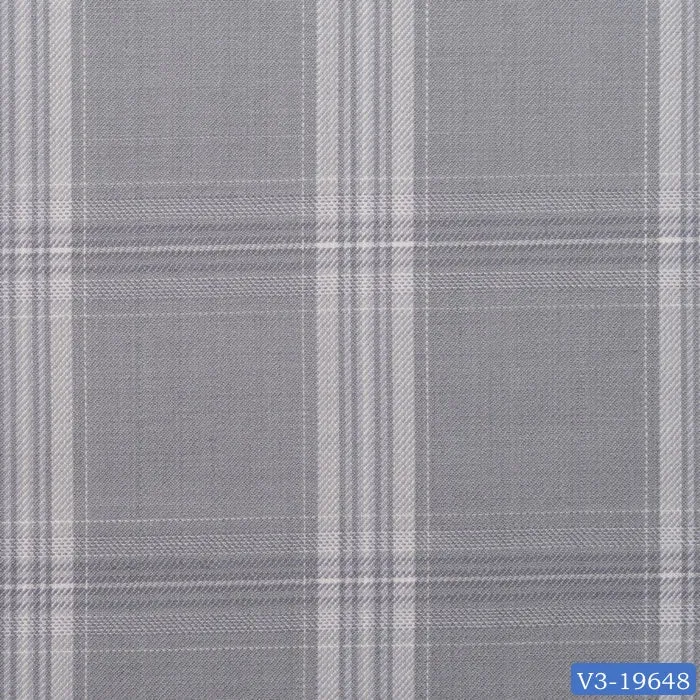 Light Steel Grey with Cream Check Regular Suit