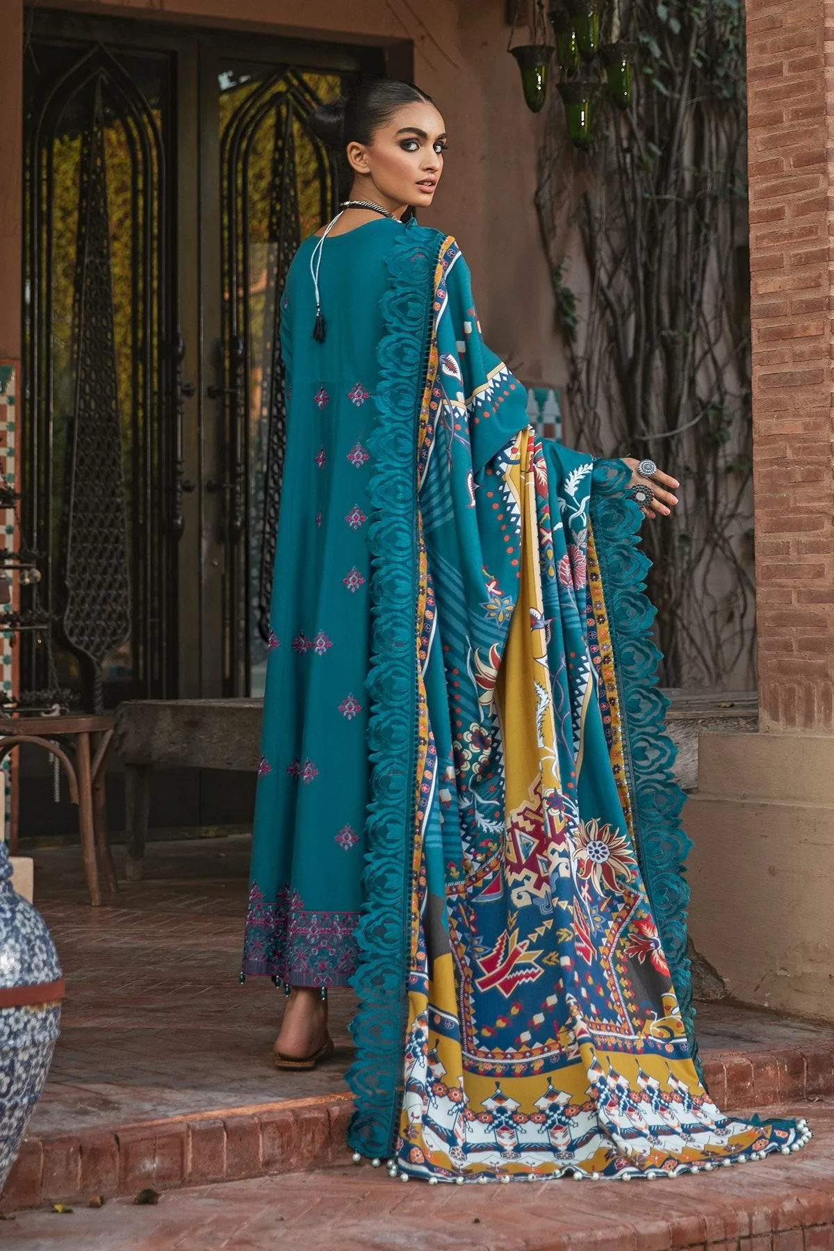 LILIAN NW-38 |  Nureh Maya Khaddar Fall / Winter Collection 2021 | Unstitched Embroidered Slub Khaddar Suits