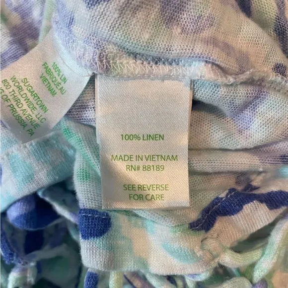 Lilly Pulitzer Women's 100% Linen Beachcomber Dress Size Small