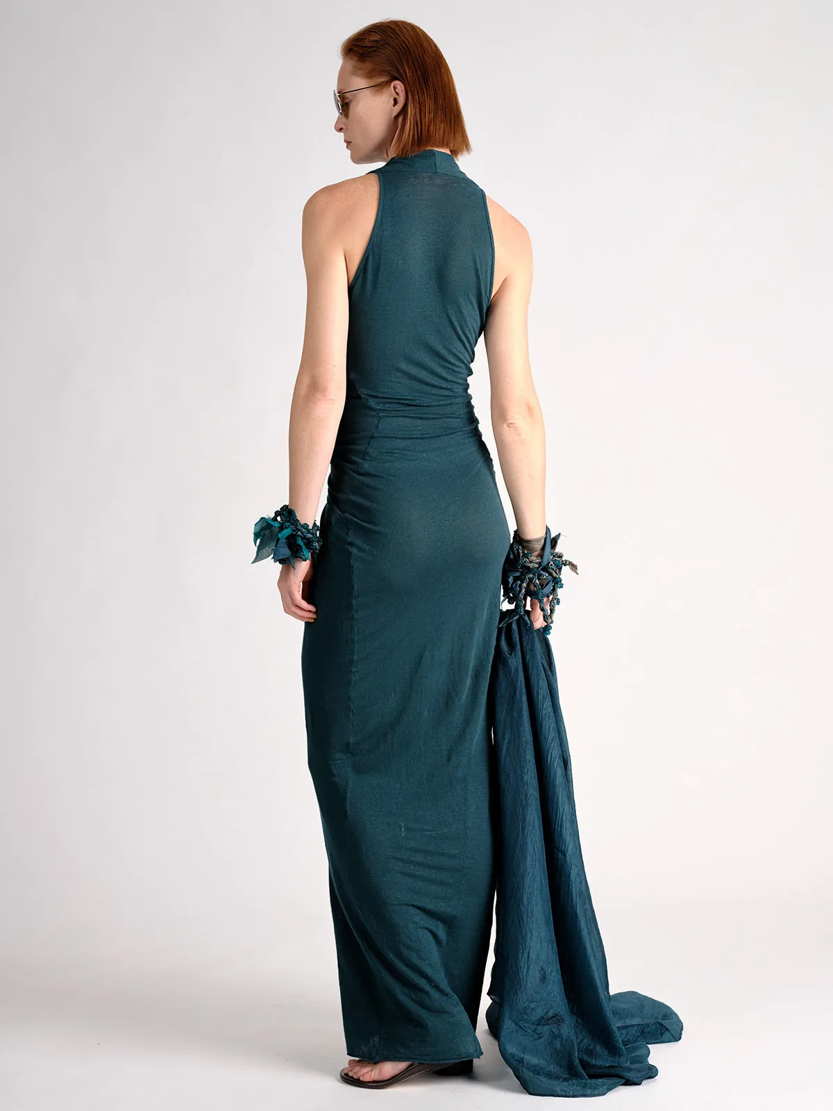 Linen Jersey Wrap and Tie Dress