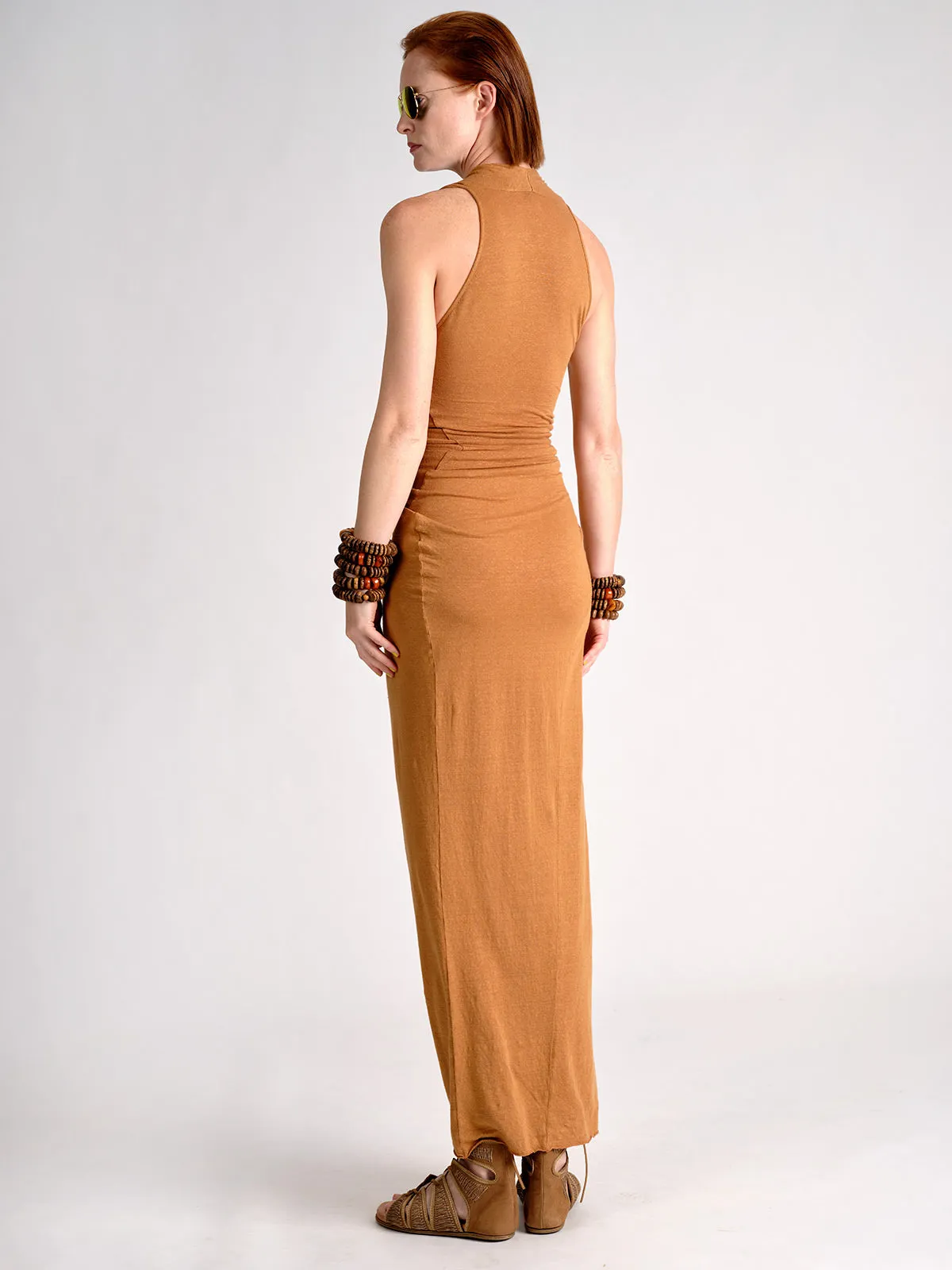 Linen Jersey Wrap and Tie Dress