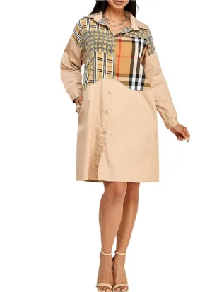 Long Sleeve Plaid Dress Shirt