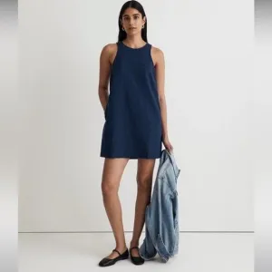 Madewell NWT Cutaway Tank Mini Dress Size Small in Classic Indigo