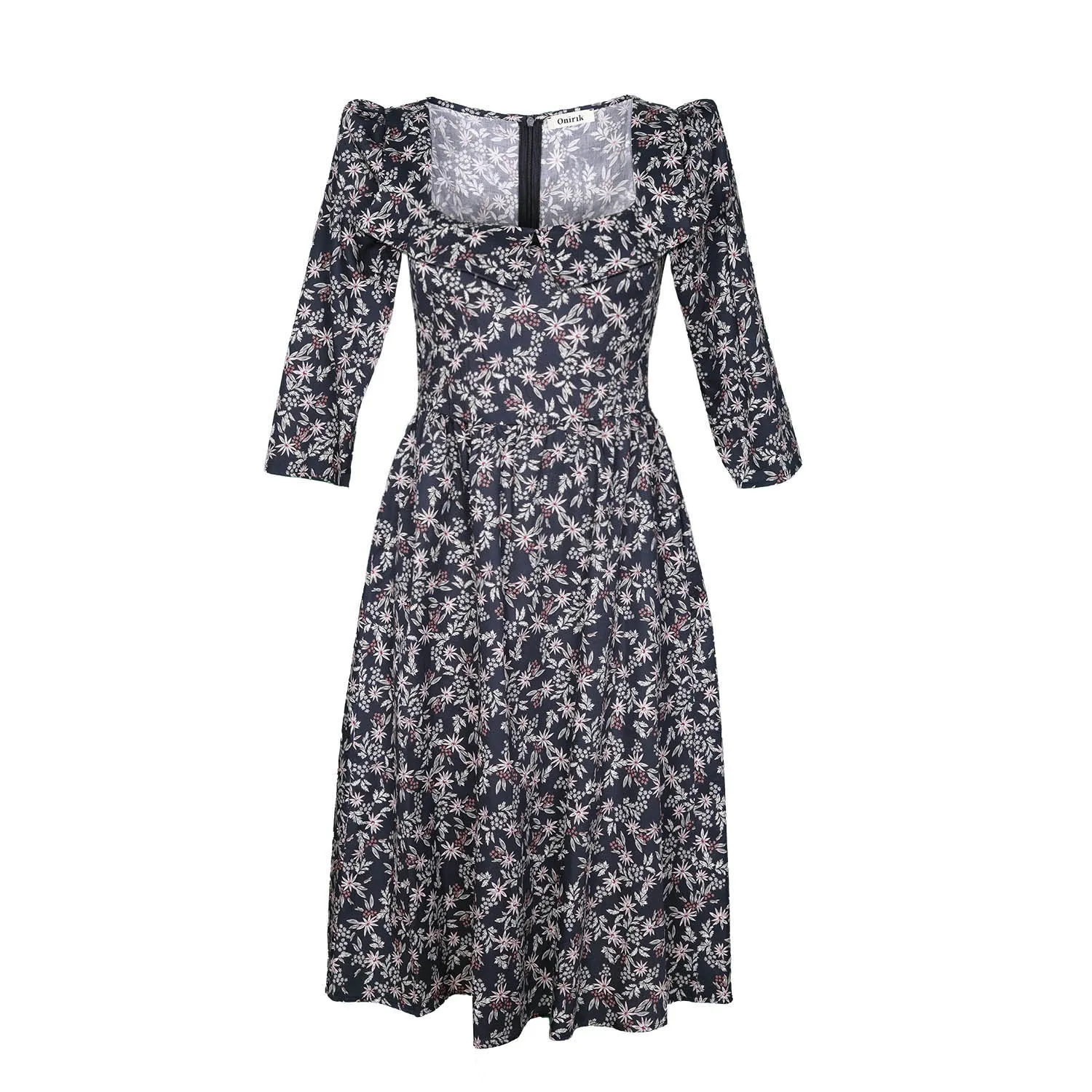 Marisol Dress / Black Floral Cotton