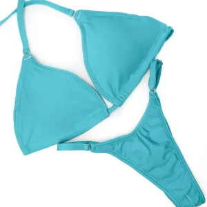 Matte Aqua Jade Fit Model Competition Suit