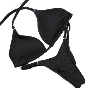 Matte Black Fit Model Competition Suit
