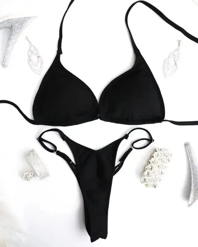 Matte Black Fit Model Competition Suit