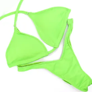 Matte Lime Fit Model Competition Suit
